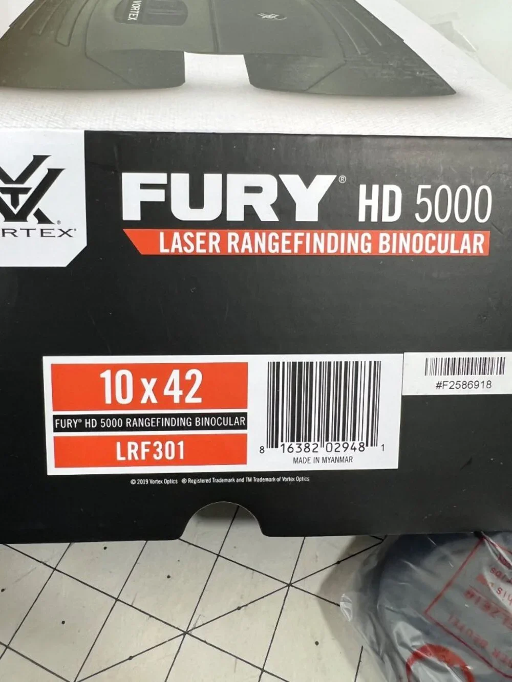 Vortex Optics Fury HD 5000 Roof Prism Laser Rangefinder Binoculars